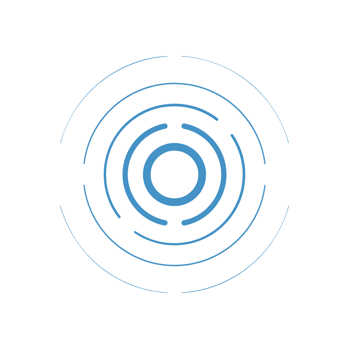 Icon of ripples from a center circle